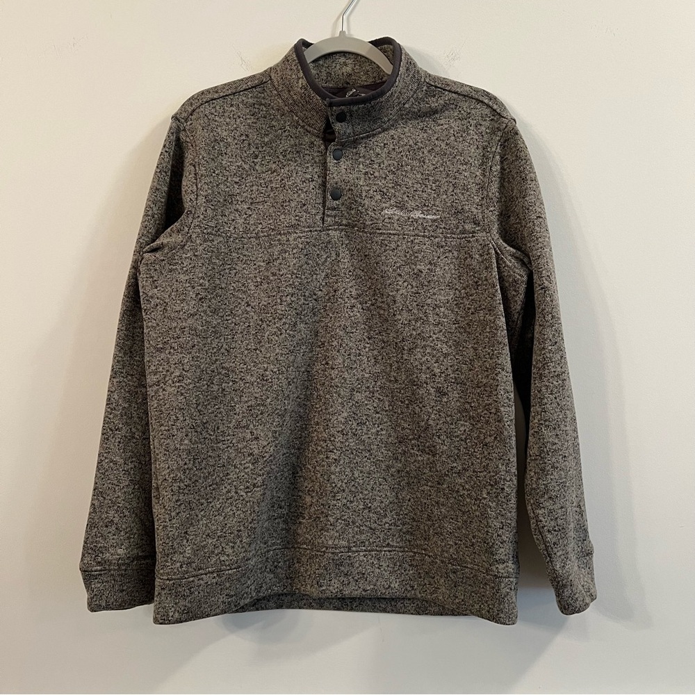 Men’s Eddie Bauer gray pullover sweater size large L